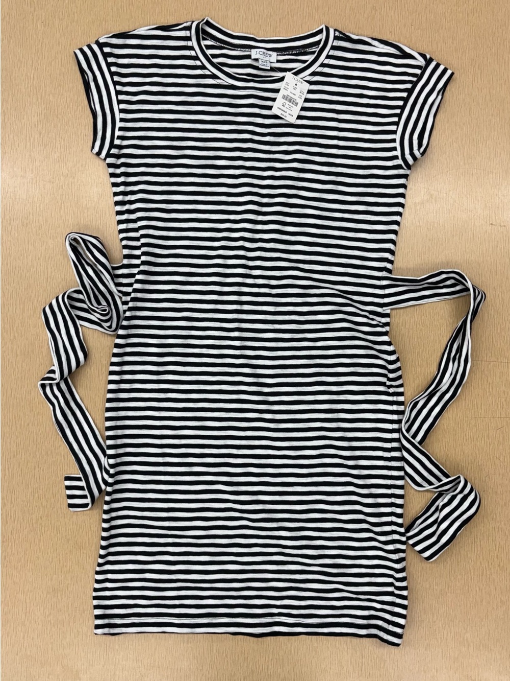 NWT J. Crew belted striped dress